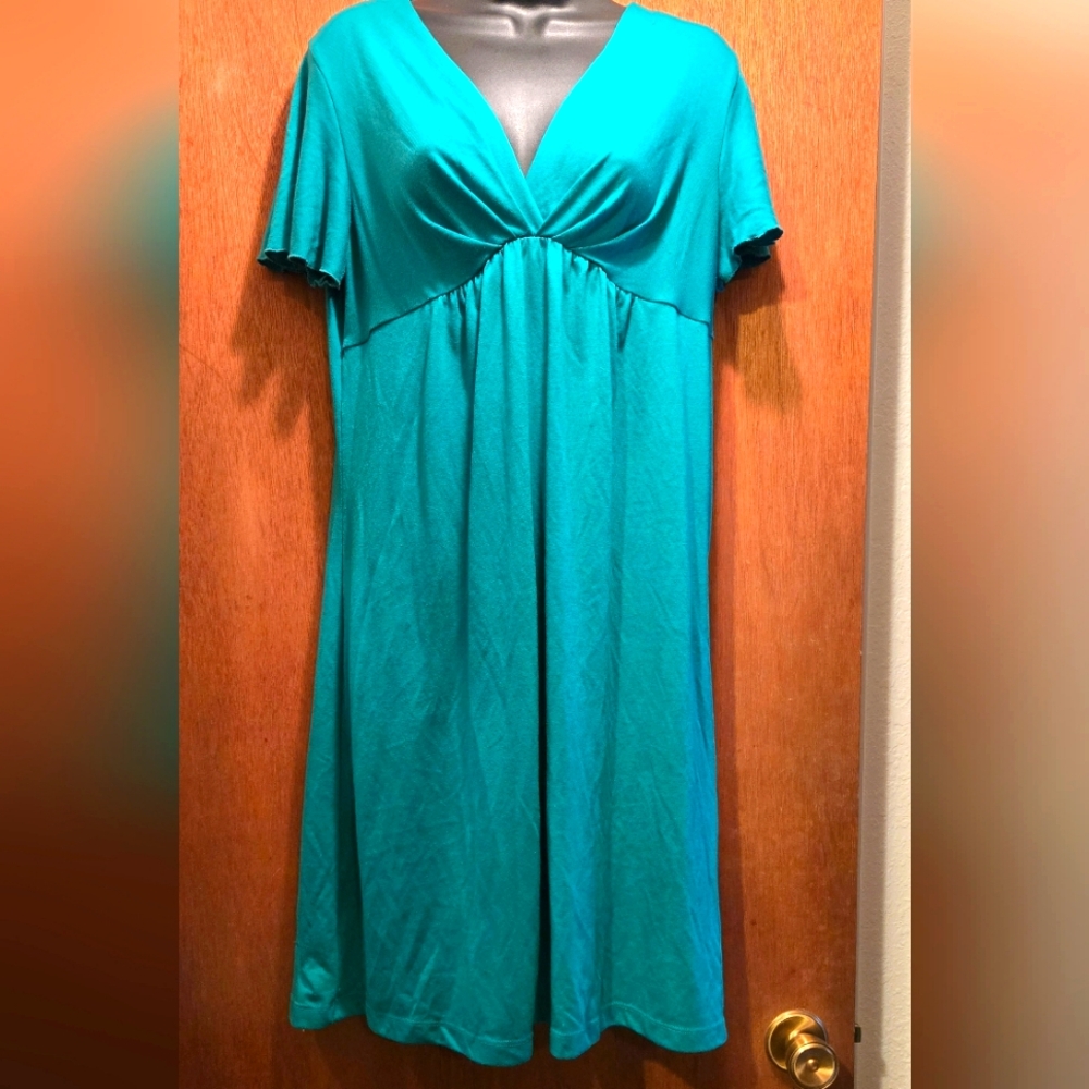 Avon kelly green soft comfortable flutter t-shirt dress szL - Picture 1 of 6